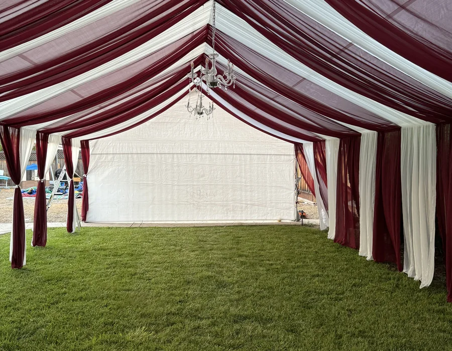 Carpa decorada para celebracion especial